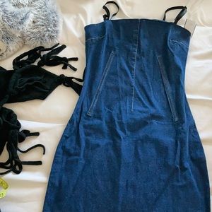 denim midi dress